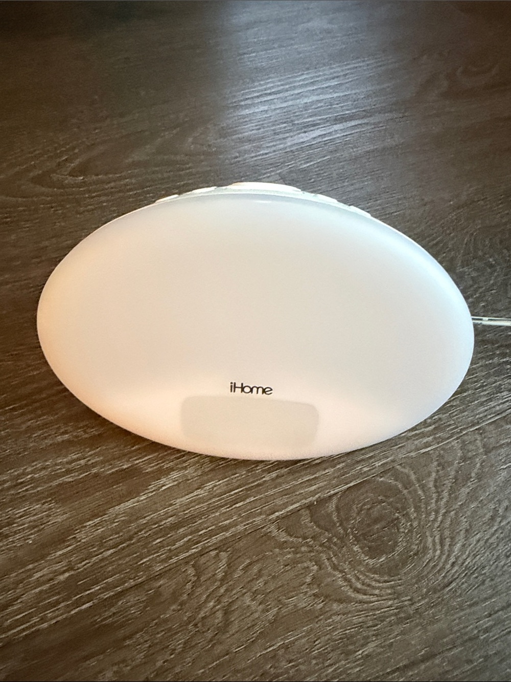 iHome White Oval Wake Light Alarm Lamp